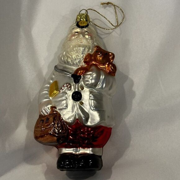 LAO MAI Blown Glass Doctor Dr. Santa Christmas Ornament 6” Gift Sack Physician - Picture 4 of 13